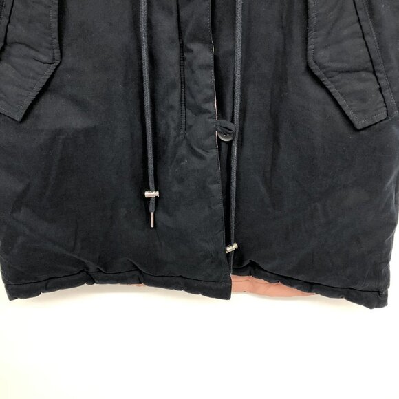 Pink and Navy Reversible  Puffer Parka Coat size ~L - Picture 13 of 16